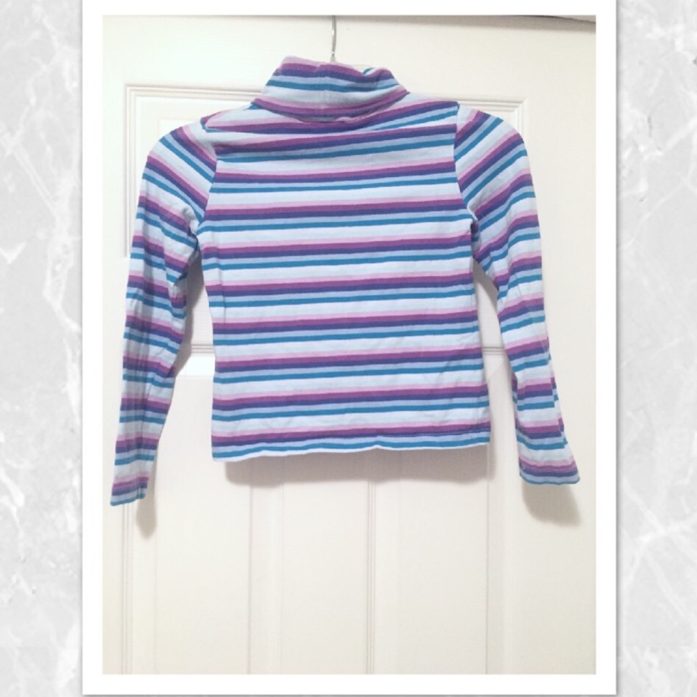 Purple and blue striped turtleneck!